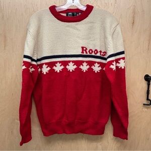 RARE Vintage 70s–80s Roots Maple Leaf Wool Sweater Made in Hong Kong Canadiana